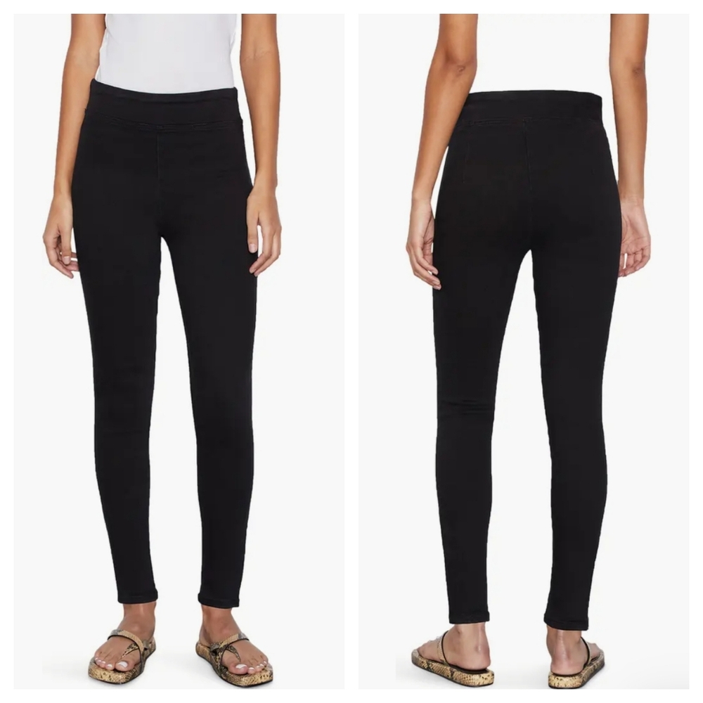 FRAME Jetset Skinny Crop Jeans in Sheen Noir Black Size 1 / Sizes 25-29